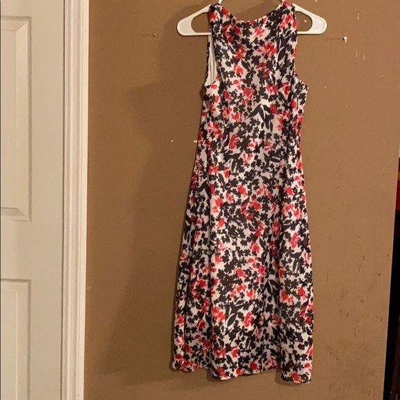 KARIN STEVENS SHEER SLEEVELESS FLORAL DRESS R - Picture 2 of 3